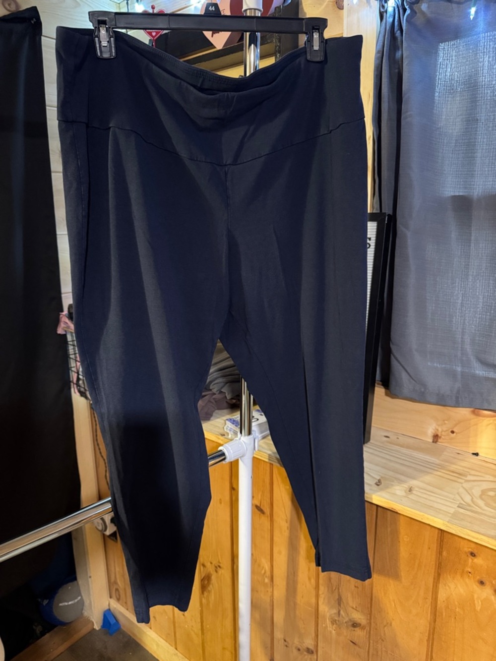 Terra & Sky Navy Stretch Ponte High-Waist Leggings
